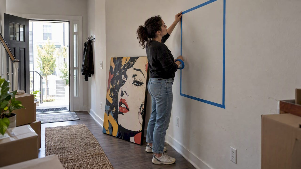 New Home Wall Art: 7 Bold Ideas and a Masking Tape Test - Luxury Art Canvas