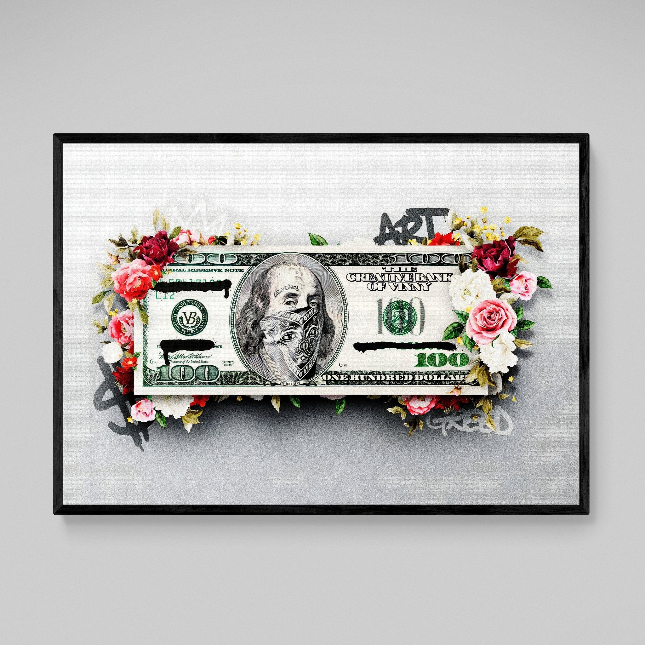 100 Dollar Bill Modern Wall Art - Luxury Art Canvas