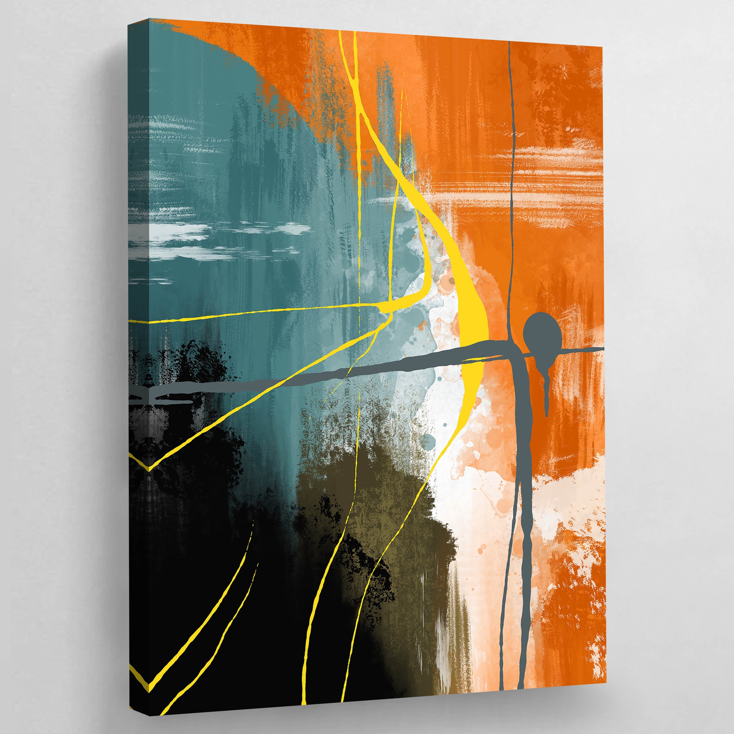 Orange Abstract Wall Art