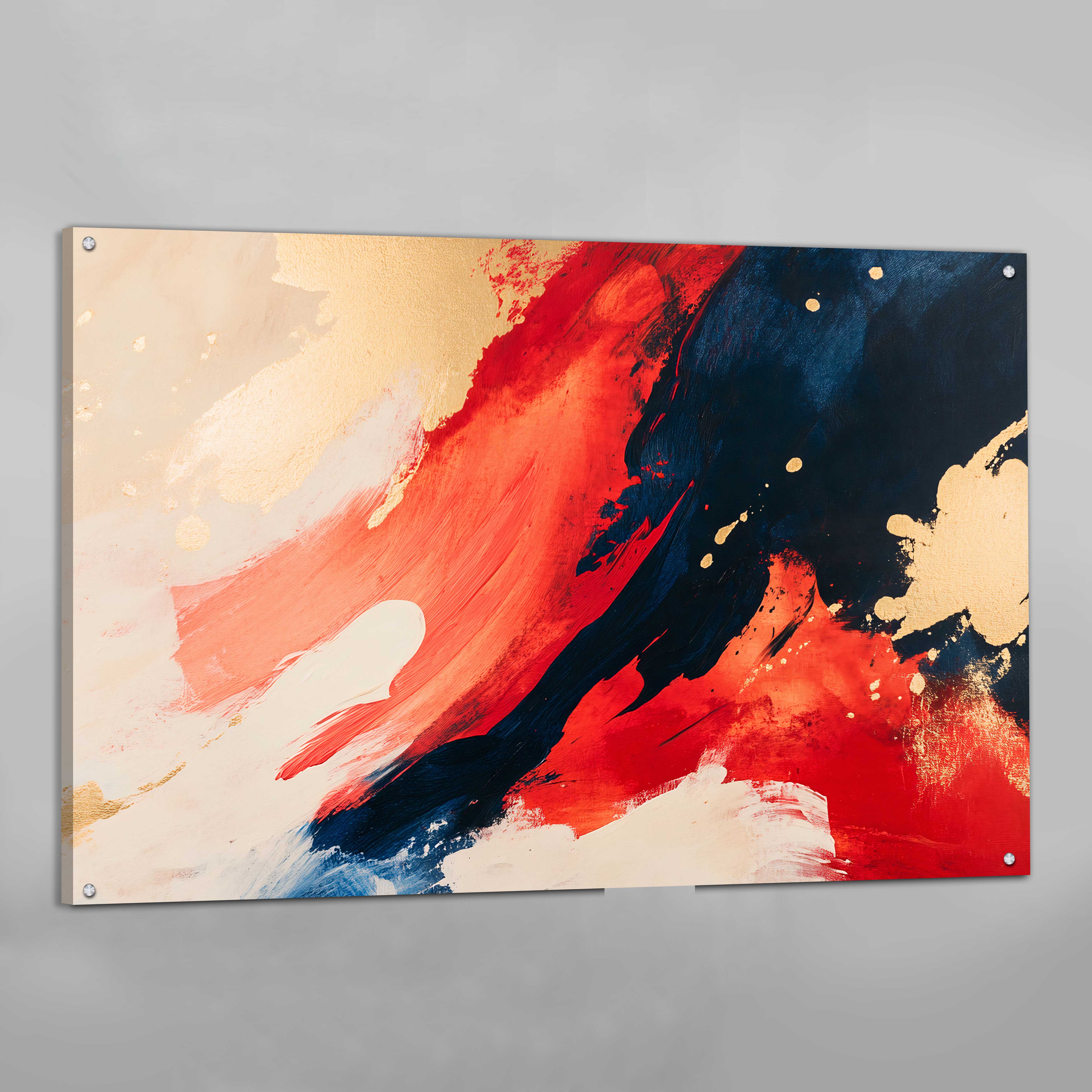 Red Abstract Wall Art
