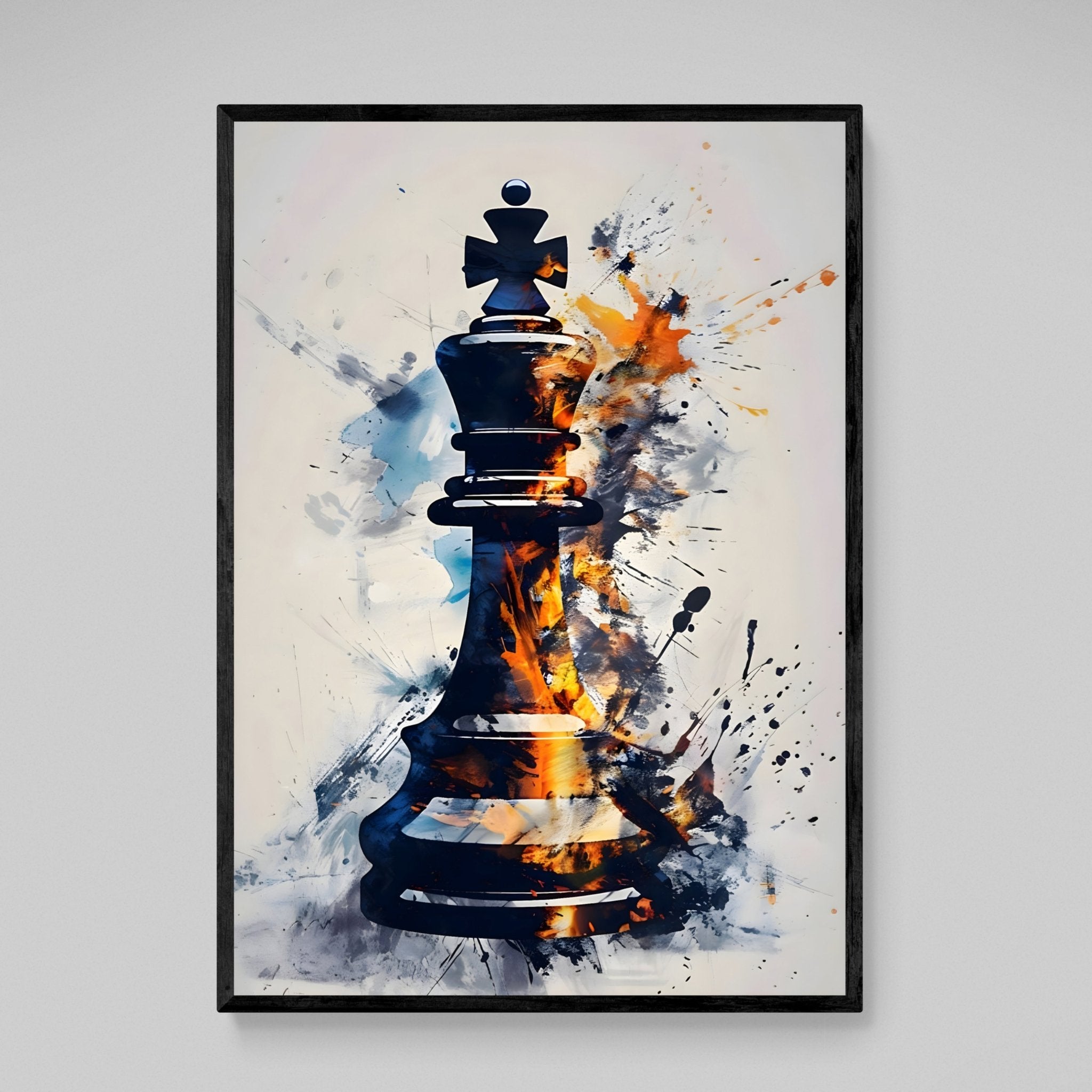 Abstract Chess Wall Art - Luxury Art Canvas