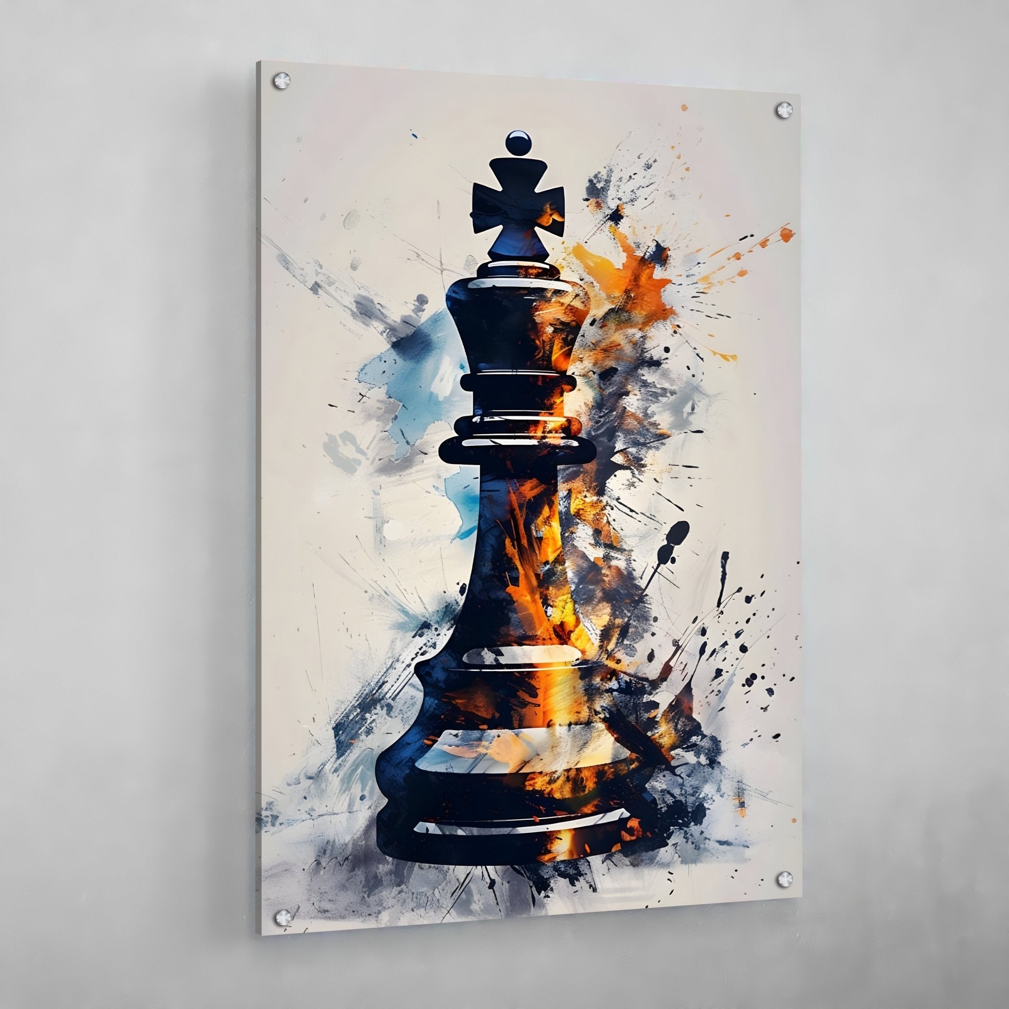 Abstract Chess Wall Art - Luxury Art Canvas
