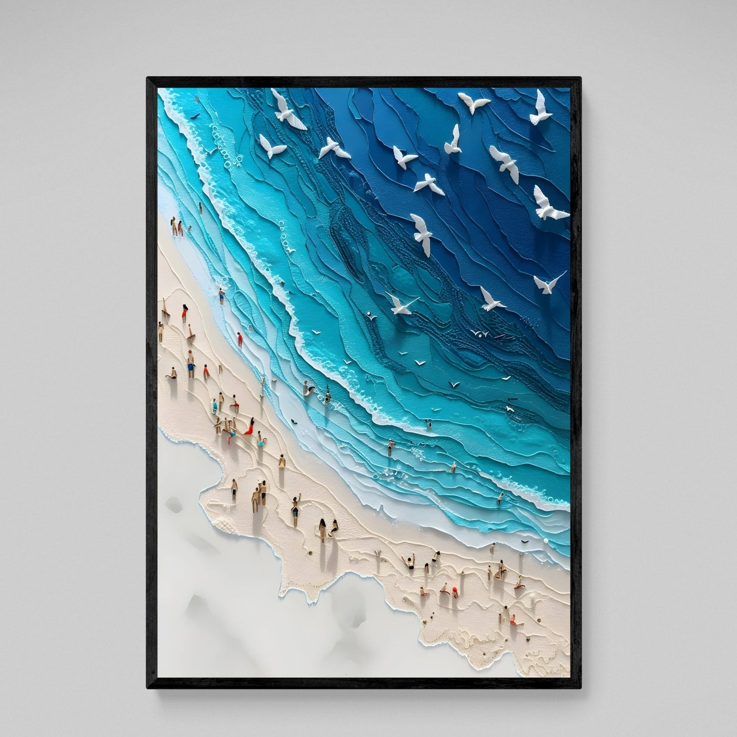 Abstract Coastal Wall Art - Luxury Art Canvas