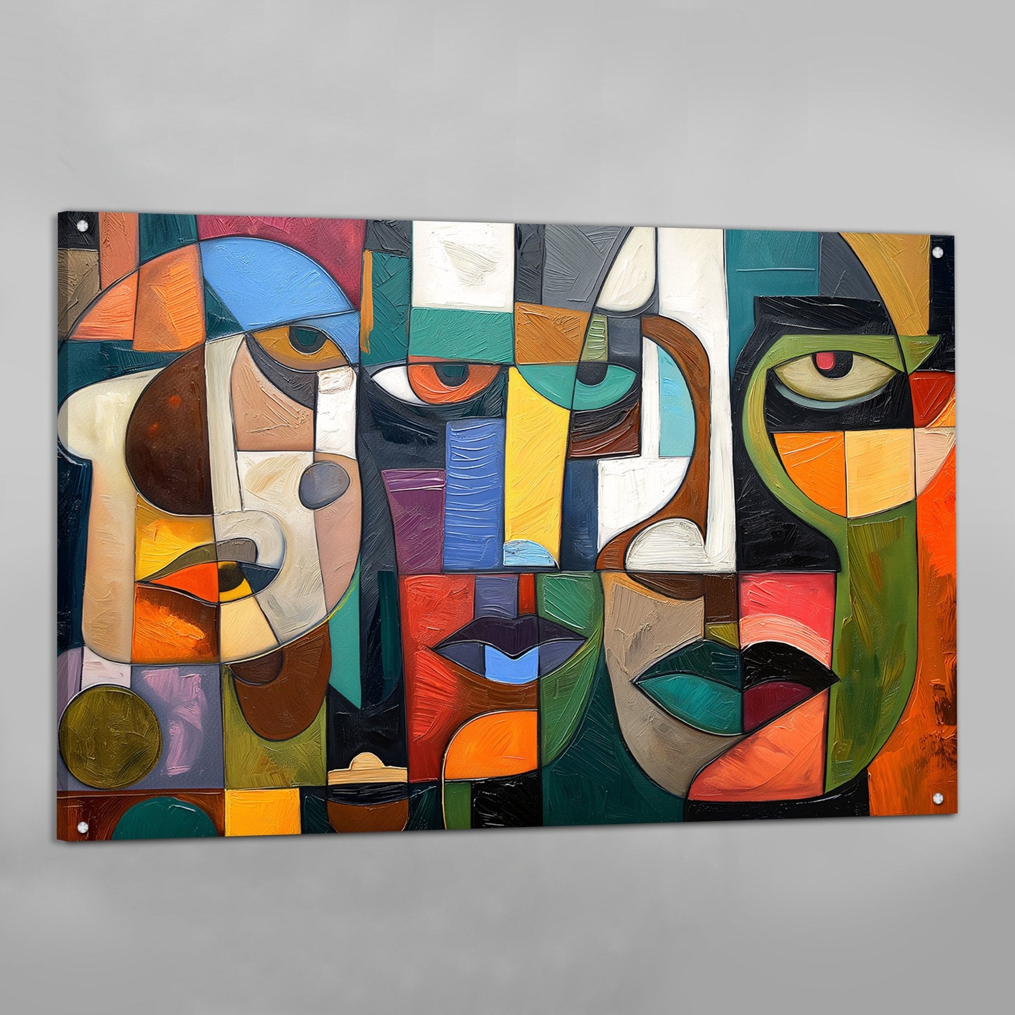 Abstract Faces Cubism Wall Art - Luxury Art Canvas