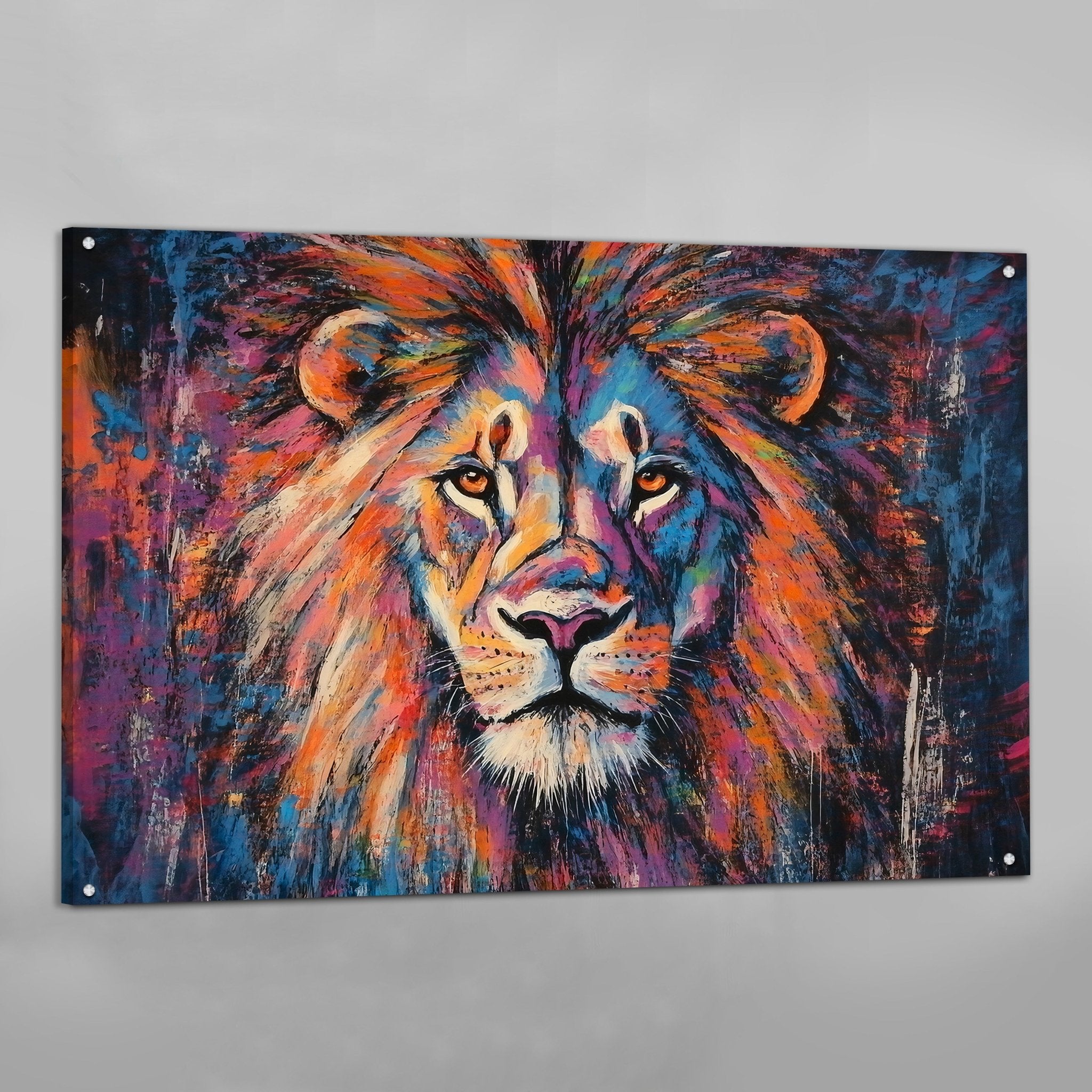 Abstract Lion Wall Art - Luxury Art Canvas