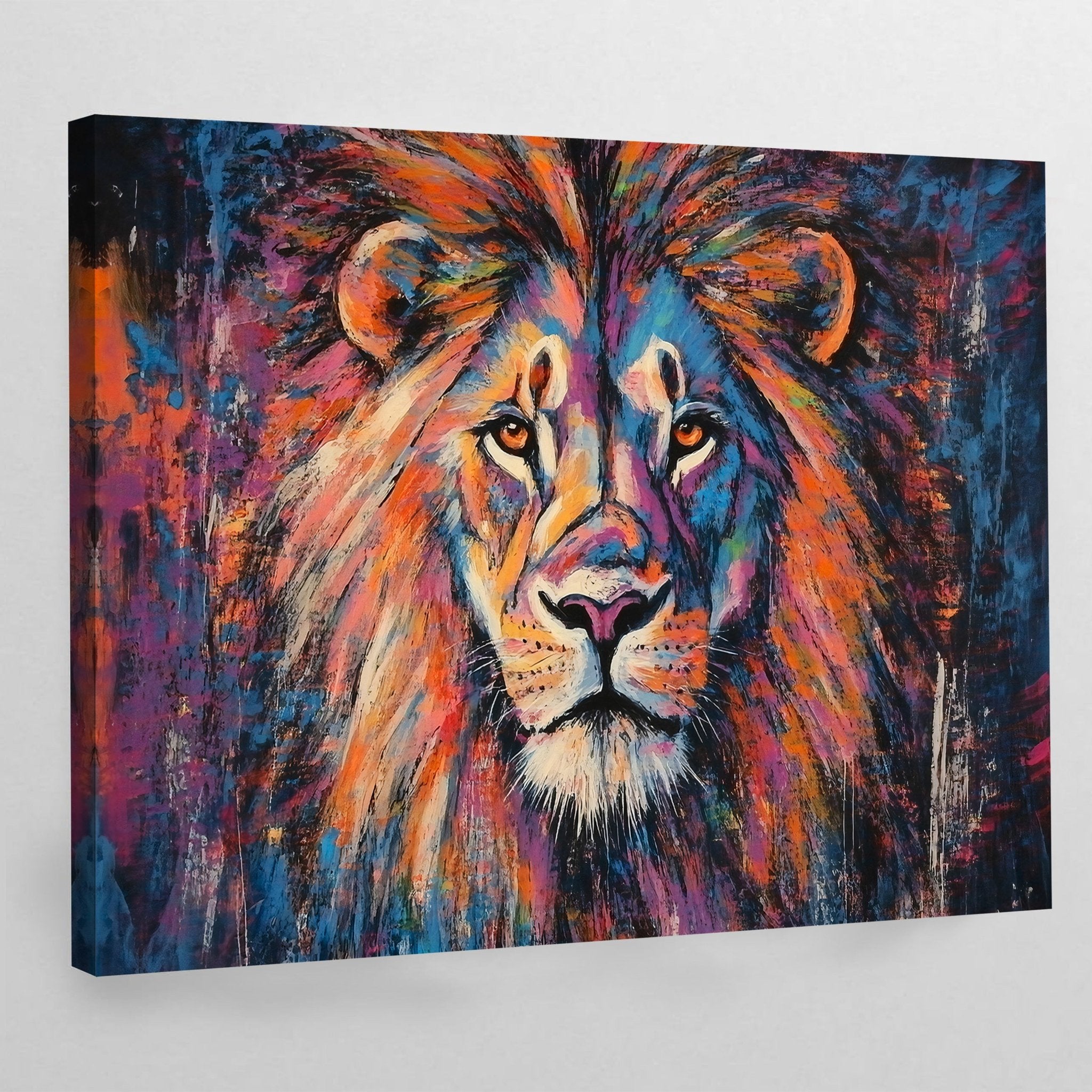 Abstract Lion Wall Art - Luxury Art Canvas