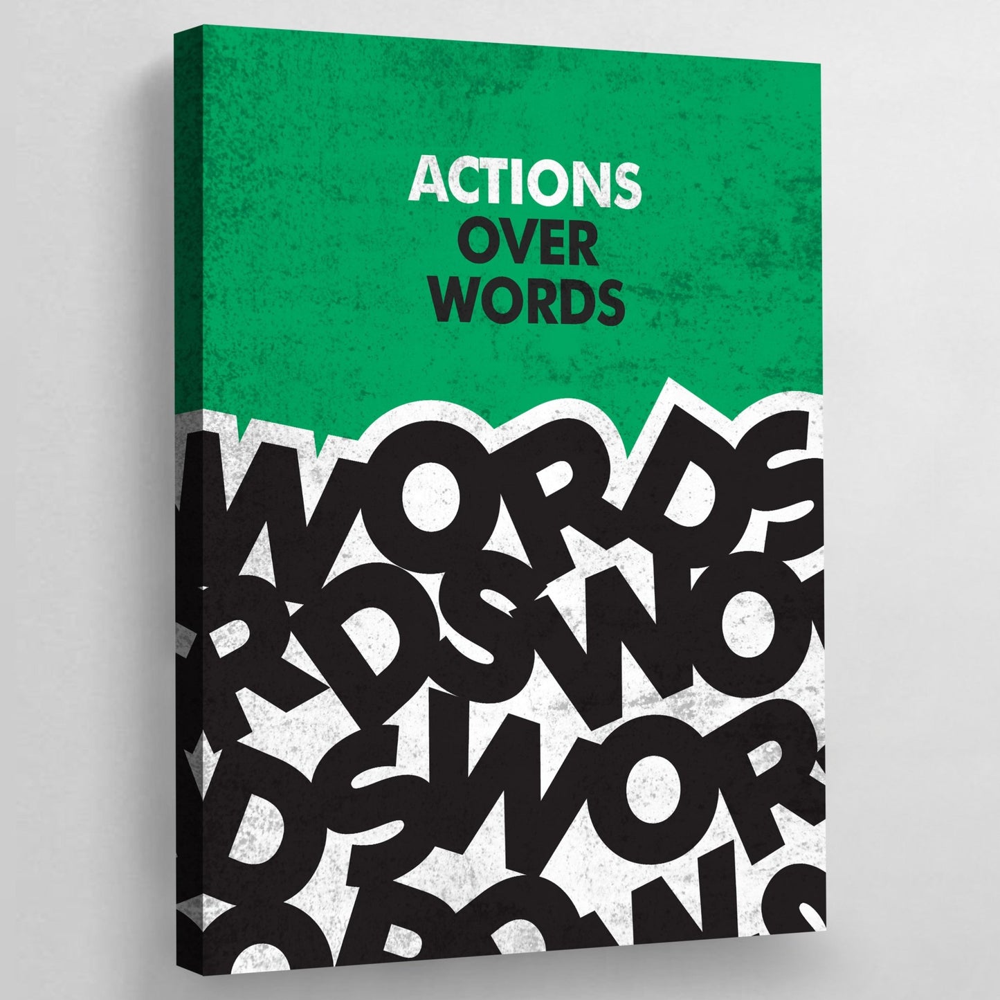Actions Over Words Motivational Wall Art - Luxury Art Canvas
