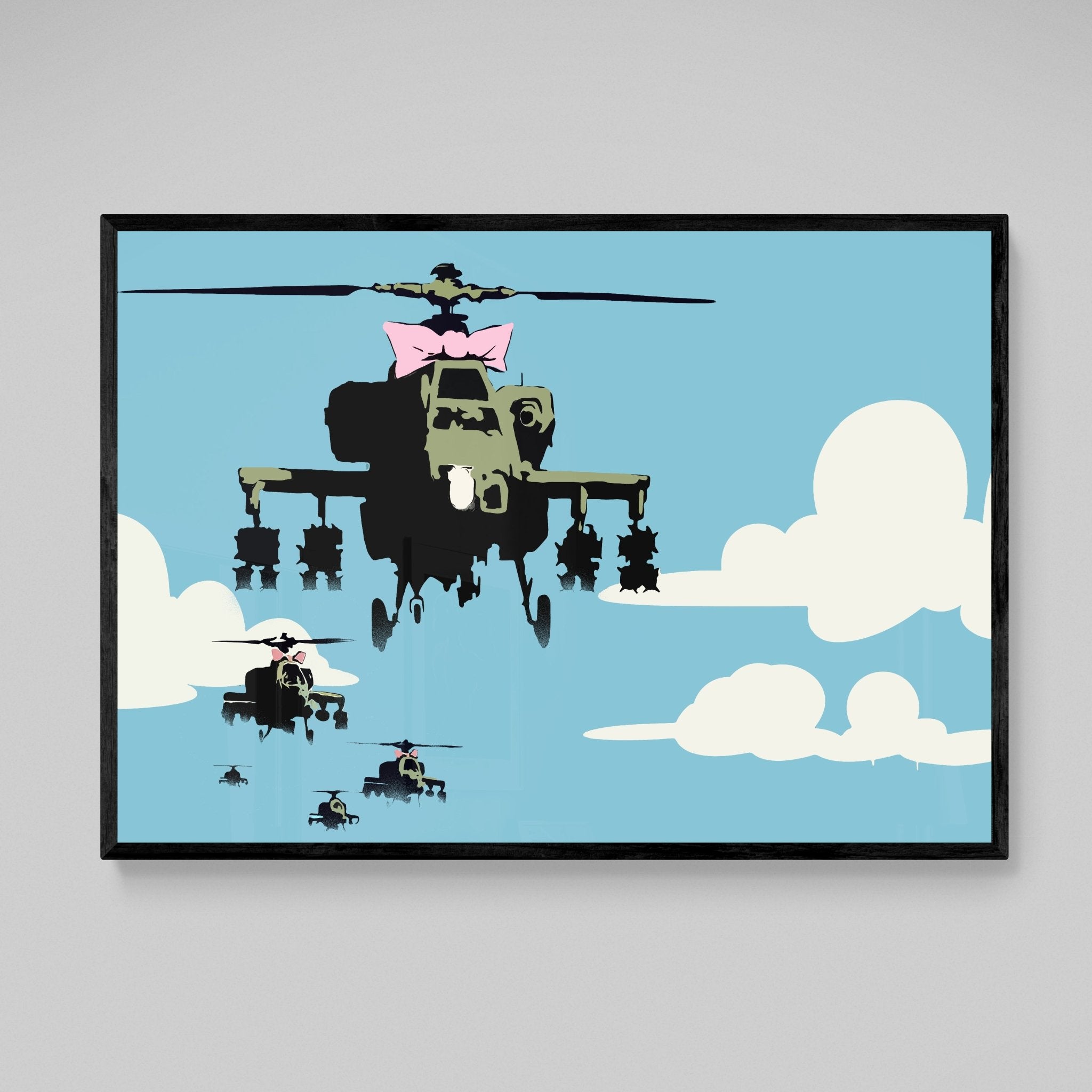 Banksy Apache Helicopter Wall Art - Luxury Art Canvas