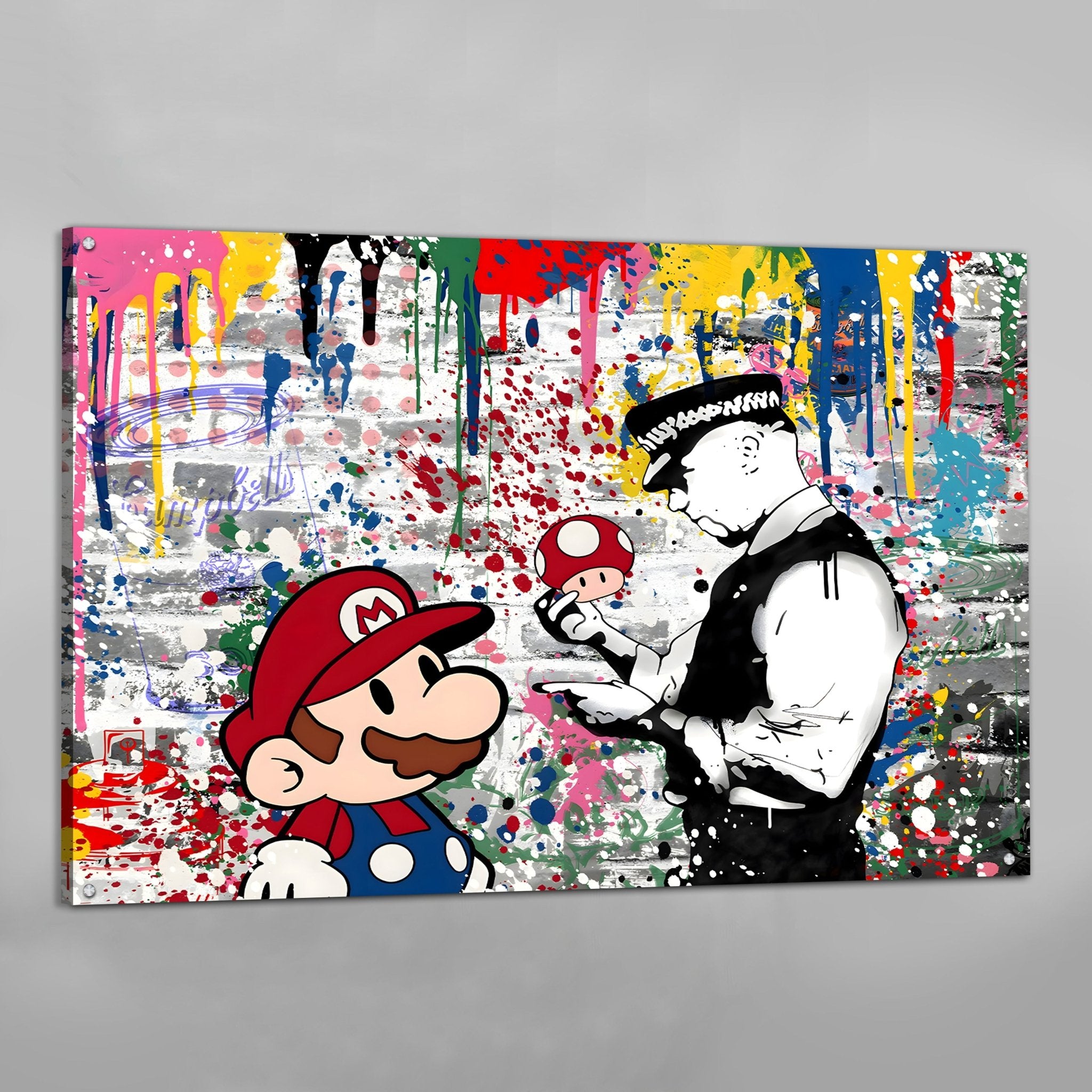 Banksy Colorful Wall Art - Luxury Art Canvas