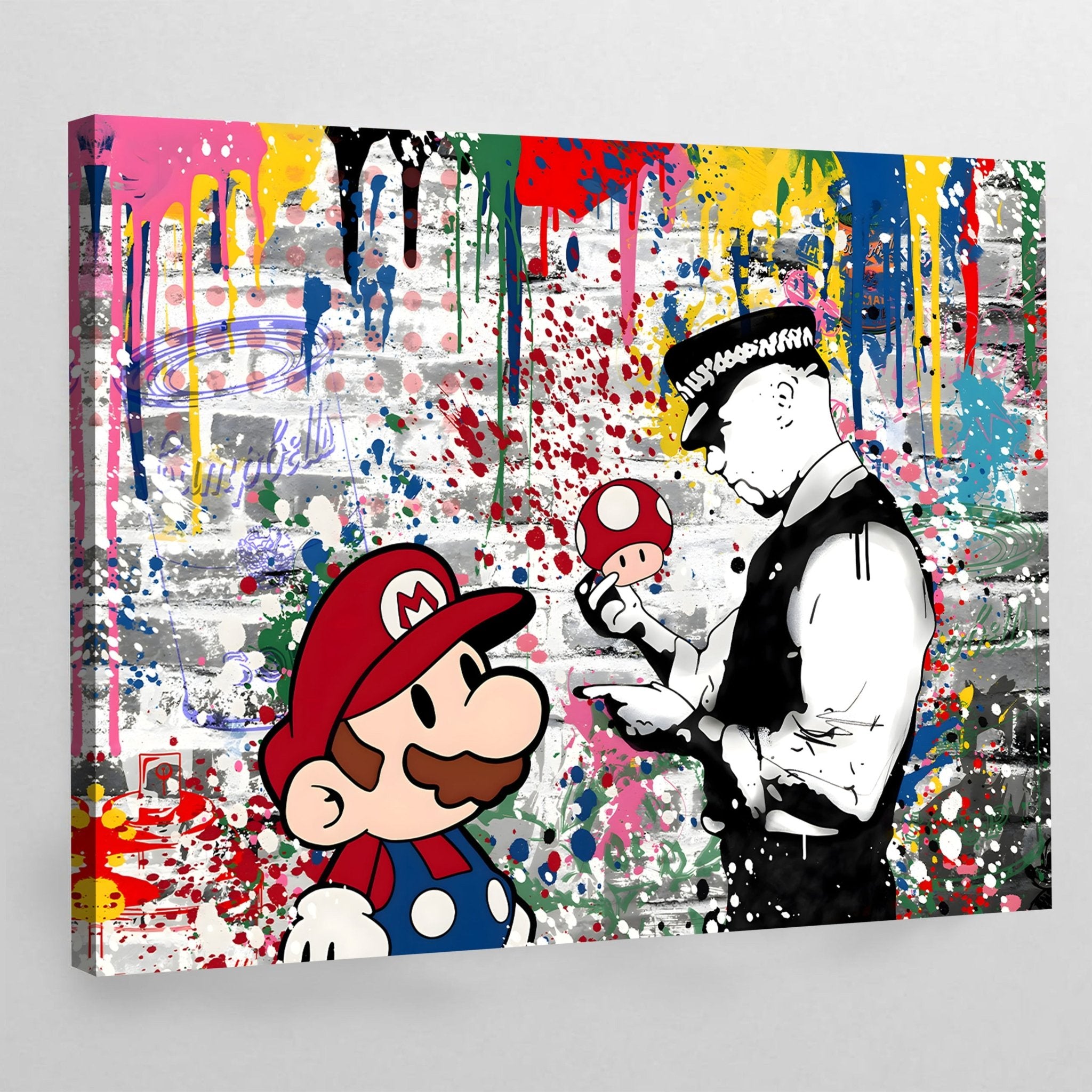 Banksy Colorful Wall Art - Luxury Art Canvas