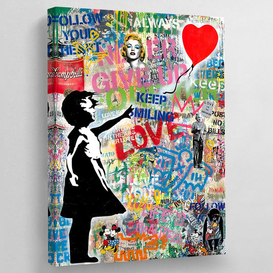 Banksy Girl With Balloon Canvas Art - Luxury Art Canvas