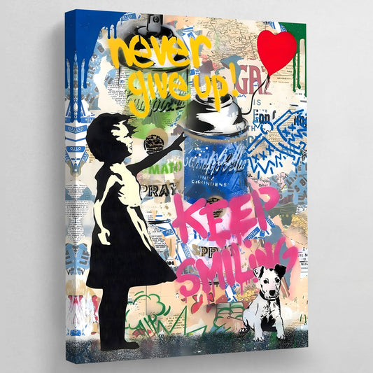 Banksy Girl With Balloon Canvas Wall Art - Luxury Art Canvas