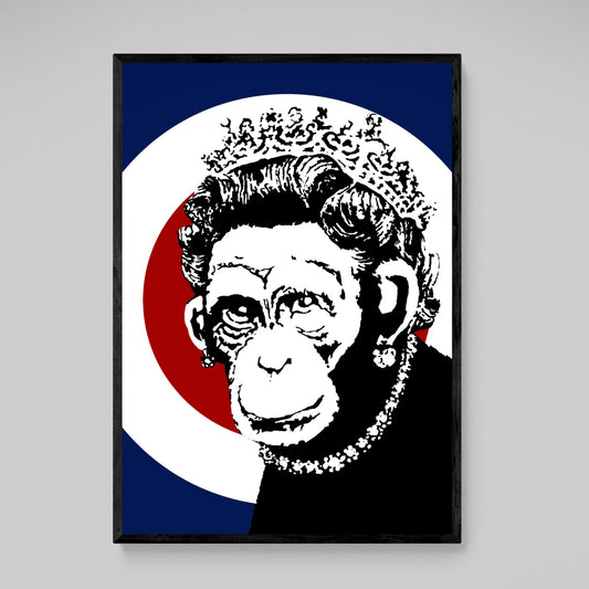 Banksy Monkey Queen Wall Art - Luxury Art Canvas