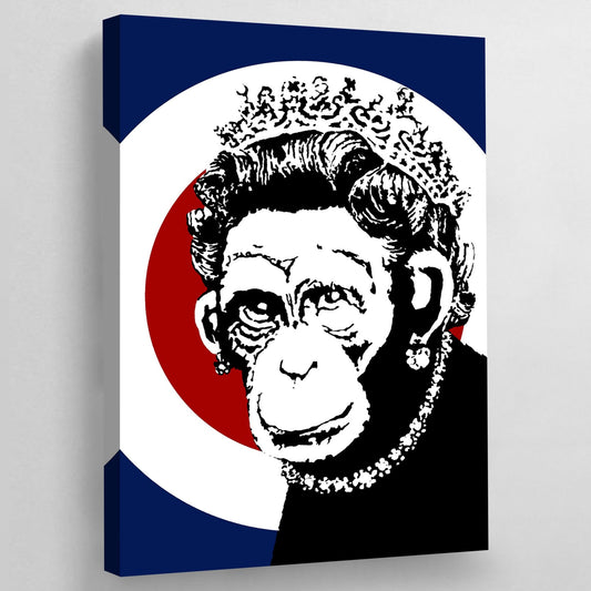 Banksy Monkey Queen Wall Art - Luxury Art Canvas
