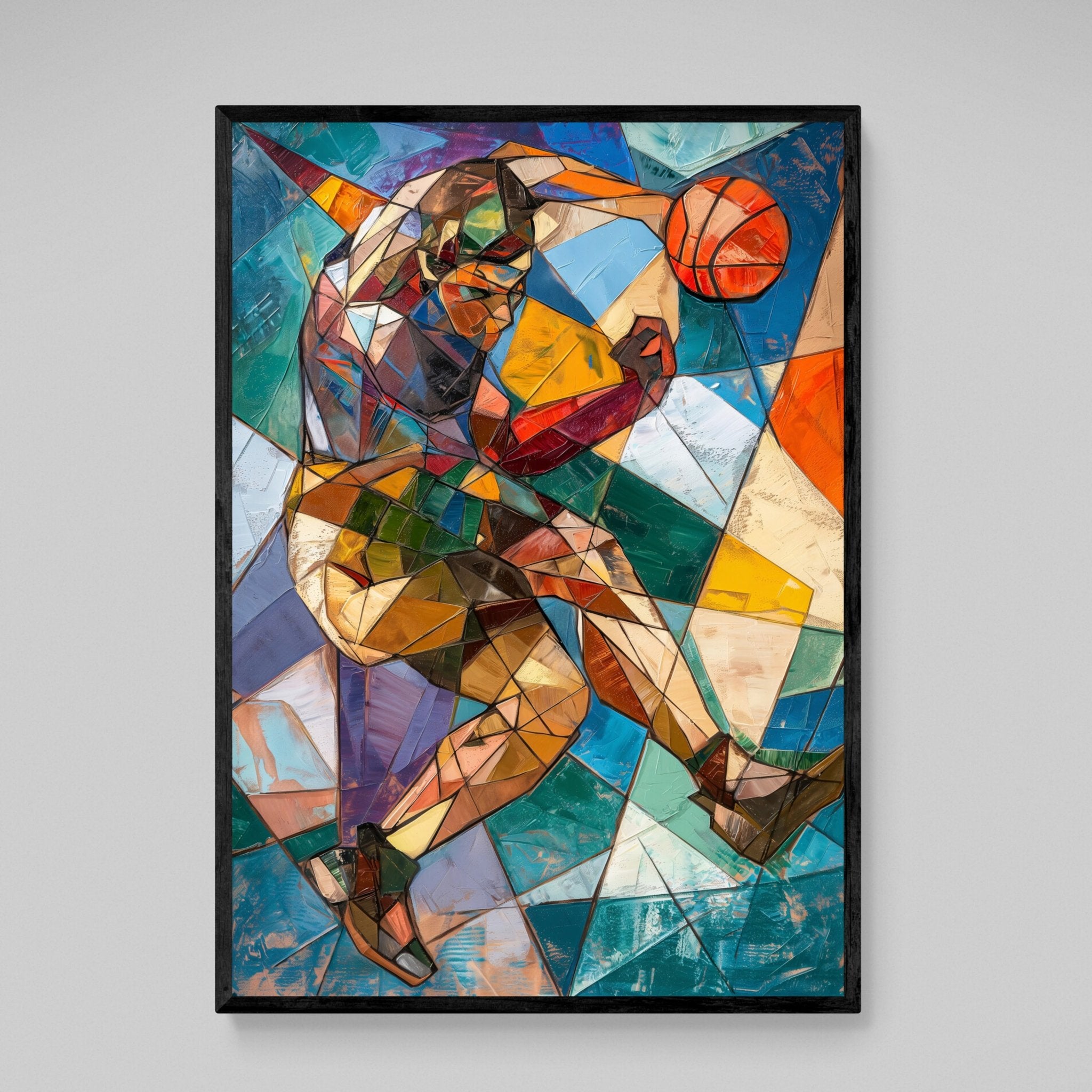 Basketball Cubism Wall Art - Luxury Art Canvas