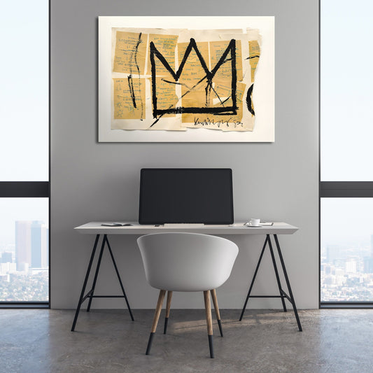 Basquiat Crown Canvas - Luxury Art Canvas