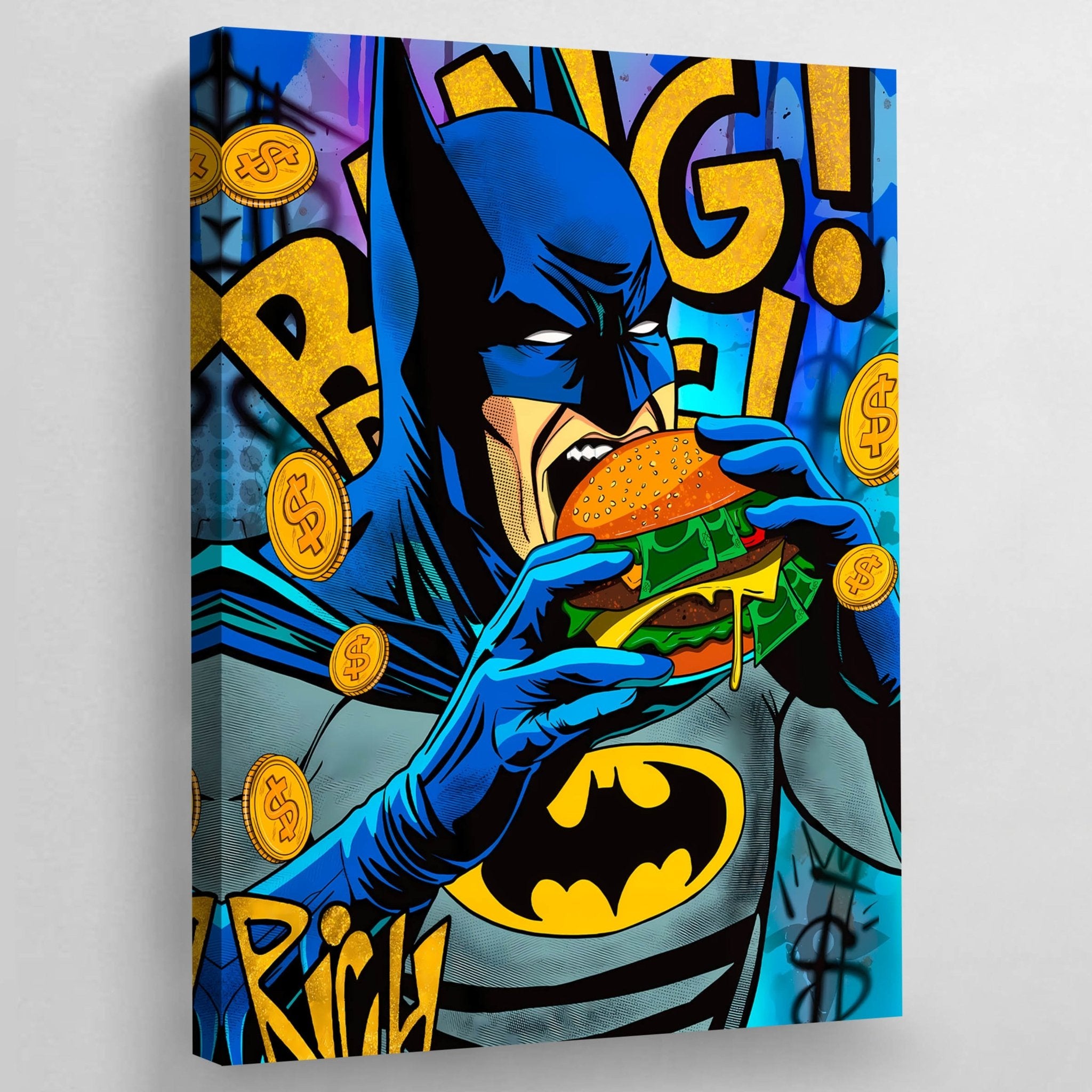 Bat Pop Art Canvas Wall Art - Luxury Art Canvas