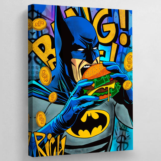 Bat Pop Art Canvas Wall Art - Luxury Art Canvas