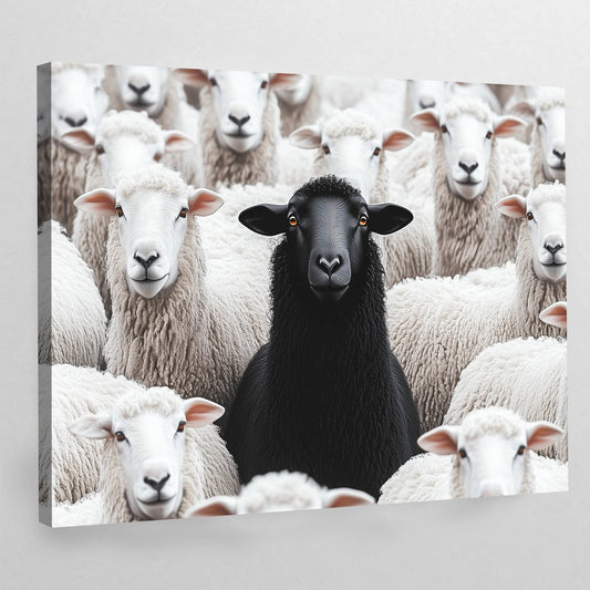 Black Sheep Wall Art - Luxury Art Canvas