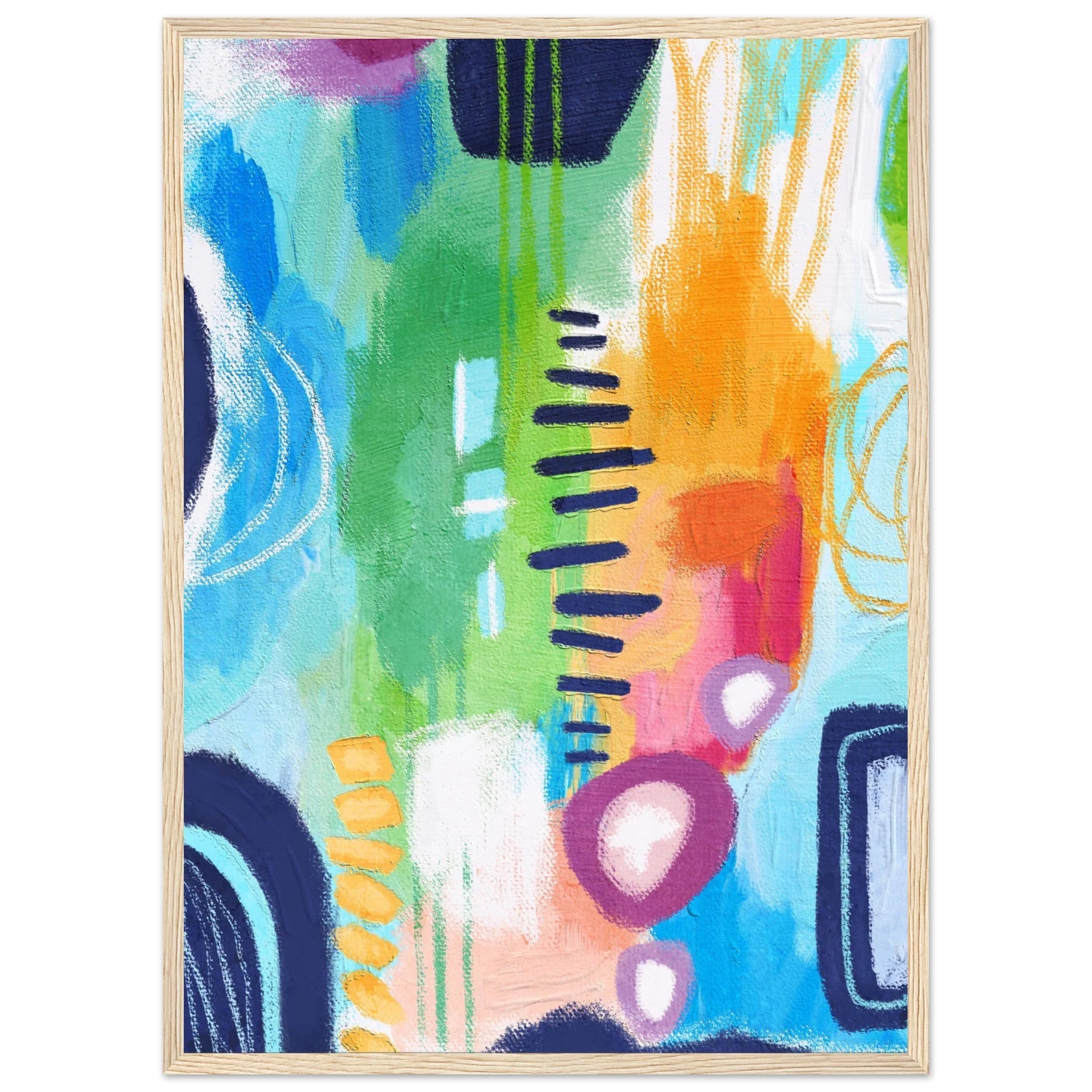 Blue Abstract Wall Art - Luxury Art Canvas