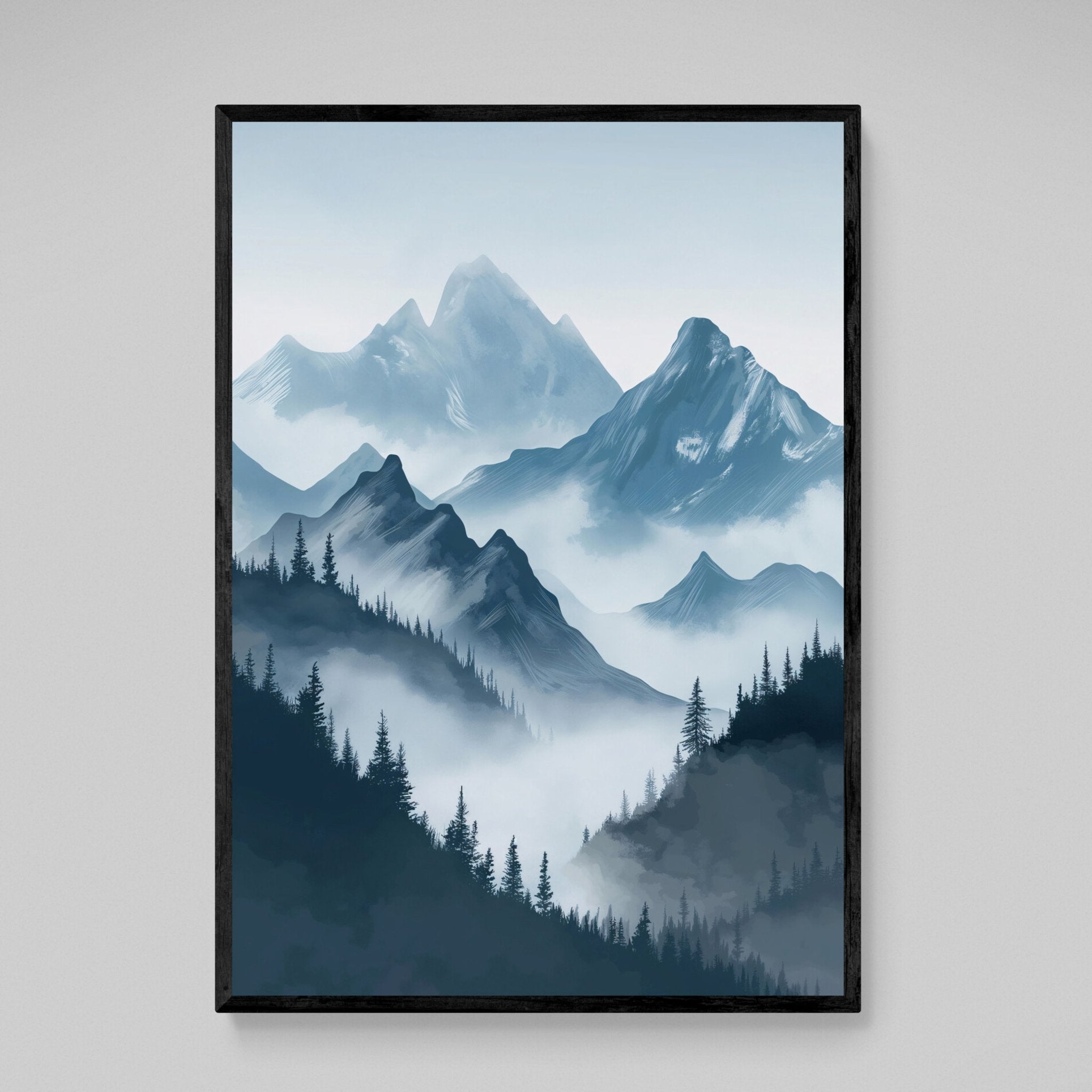 Blue Mountain Scandinavian Canvas - Luxury Art Canvas