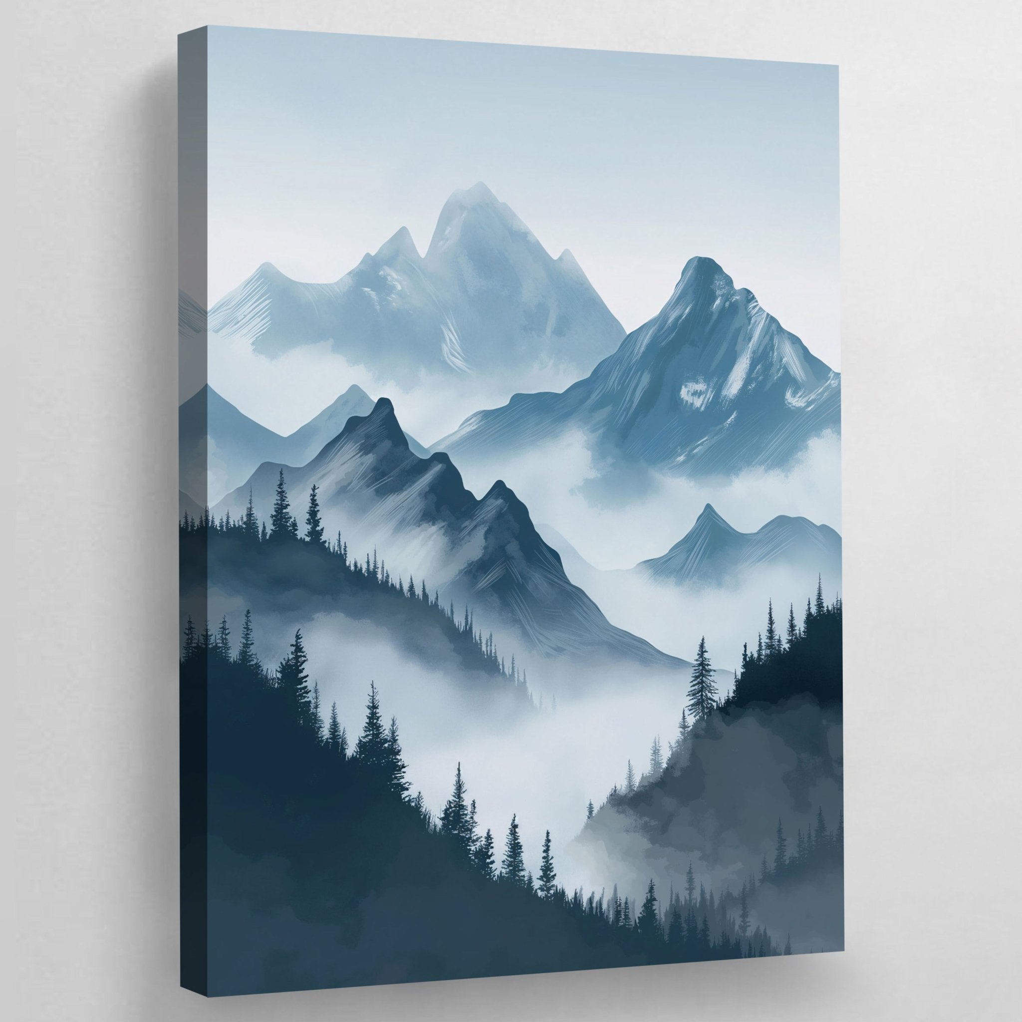 Blue Mountain Scandinavian Canvas - Luxury Art Canvas