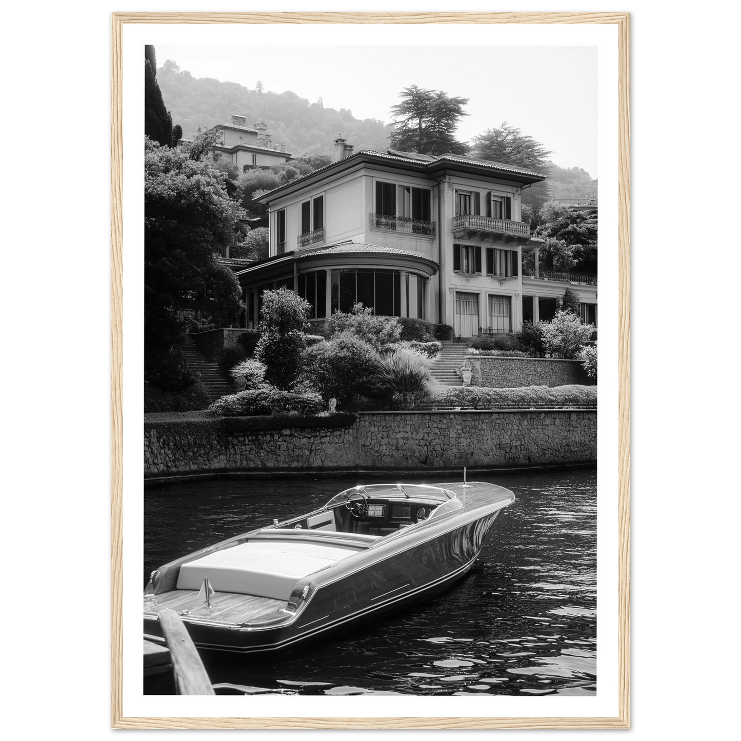 Boat Lake Como Photography Wall Art - Luxury Art Canvas