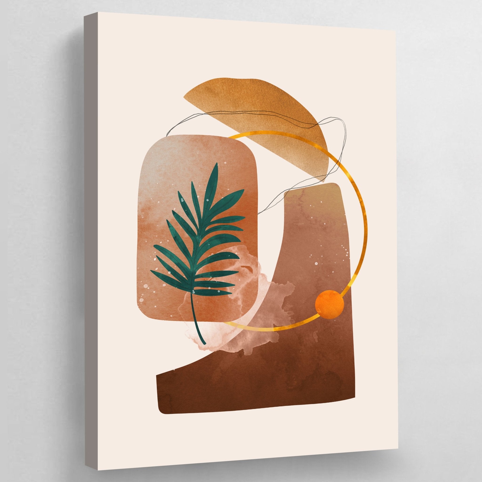 Boho Terracotta Abstract Scandinavian Wall Art - Luxury Art Canvas