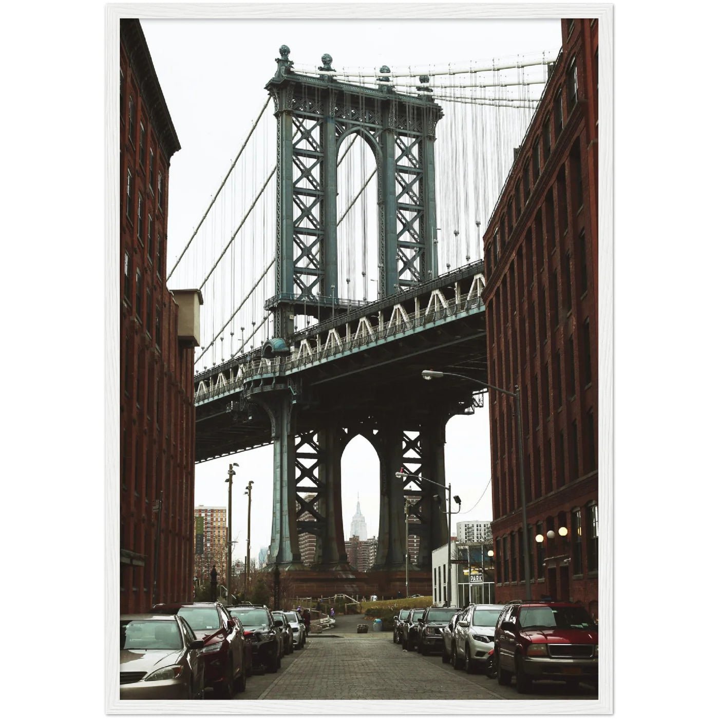 Brooklyn Bridge Street View Wall Art - Luxury Art Canvas