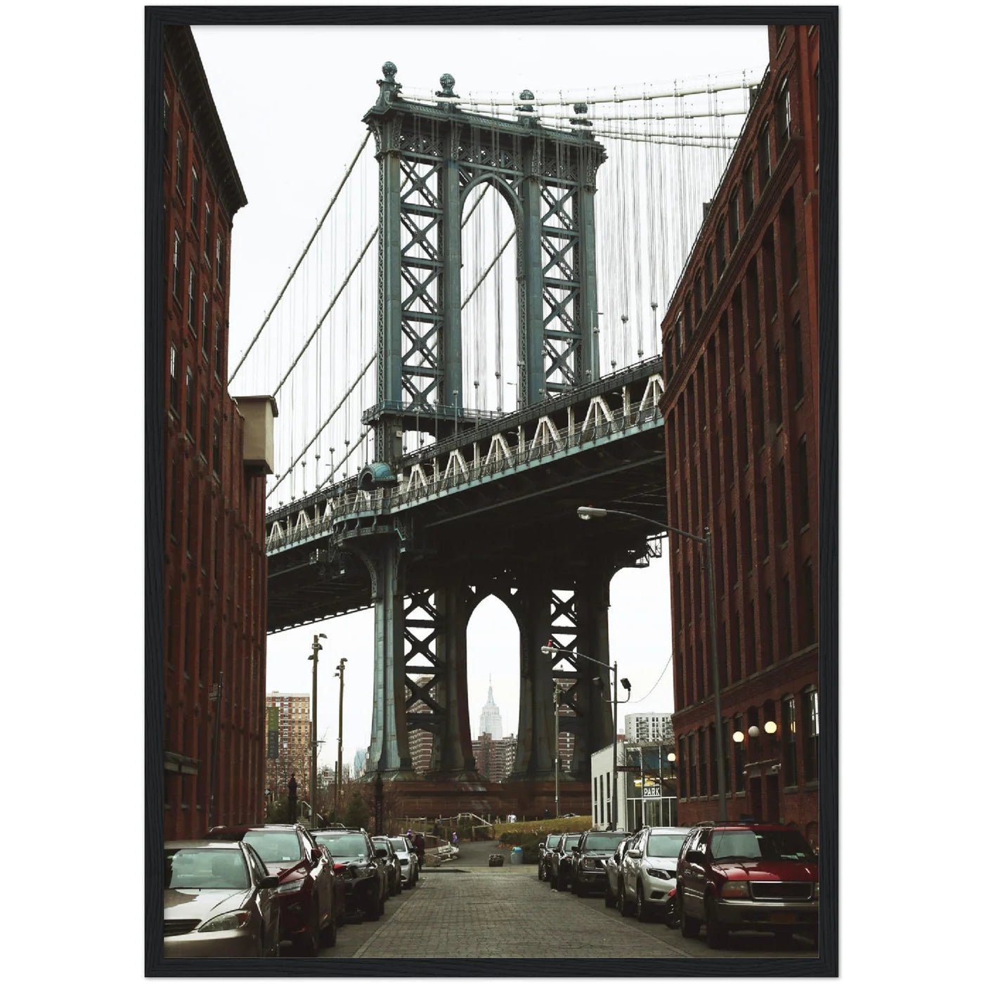 Brooklyn Bridge Street View Wall Art - Luxury Art Canvas