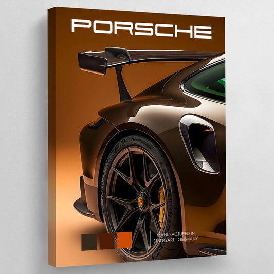 Brown Porsche Canvas - Luxury Art Canvas