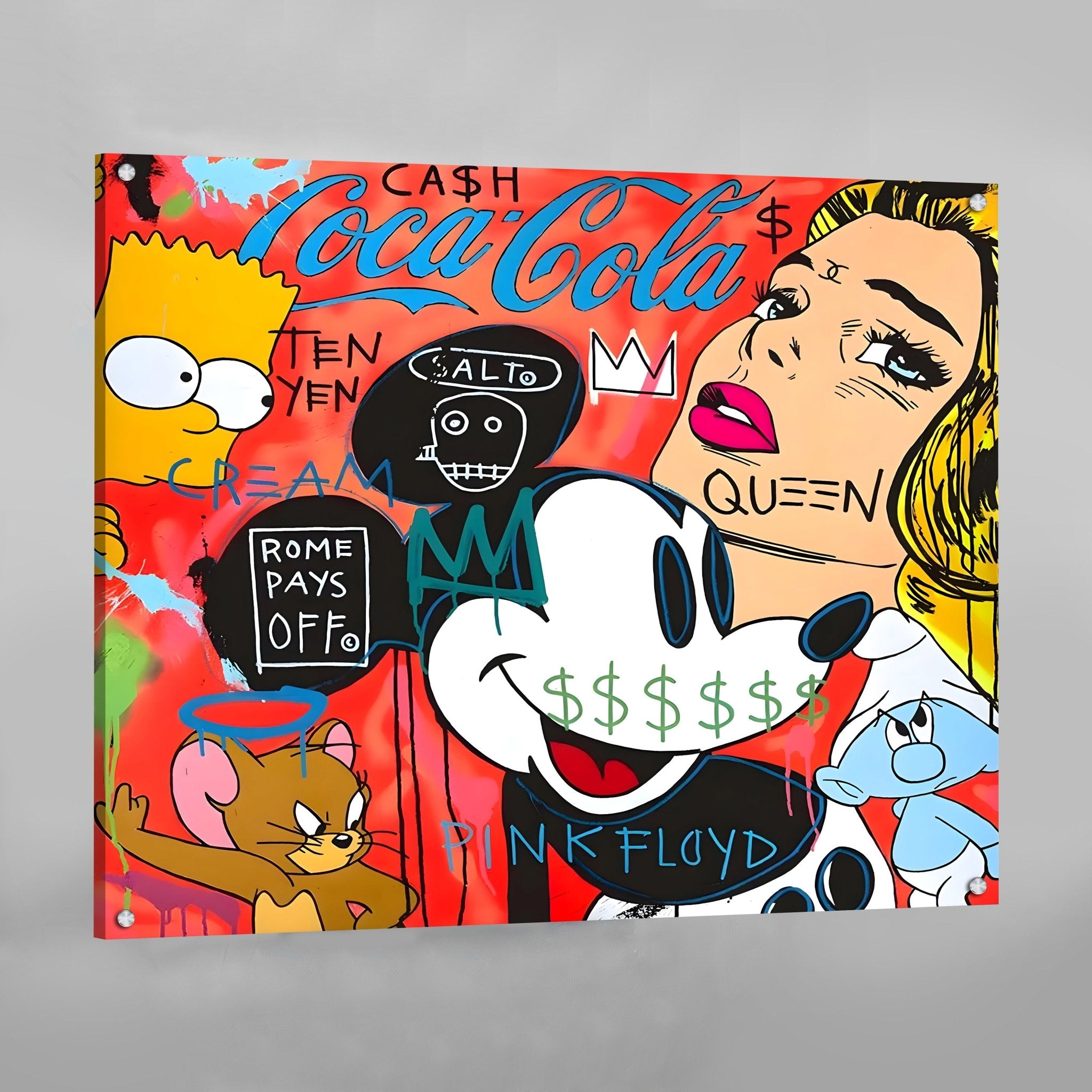 Cartoons Graffiti Canvas Wall Art - Luxury Art Canvas