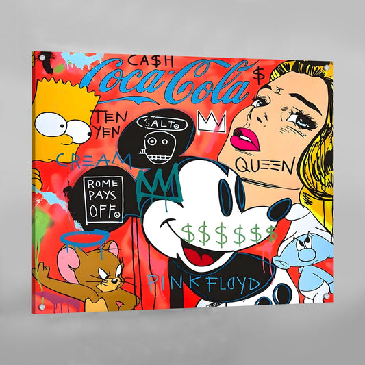 Cartoons Graffiti Canvas Wall Art - Luxury Art Canvas