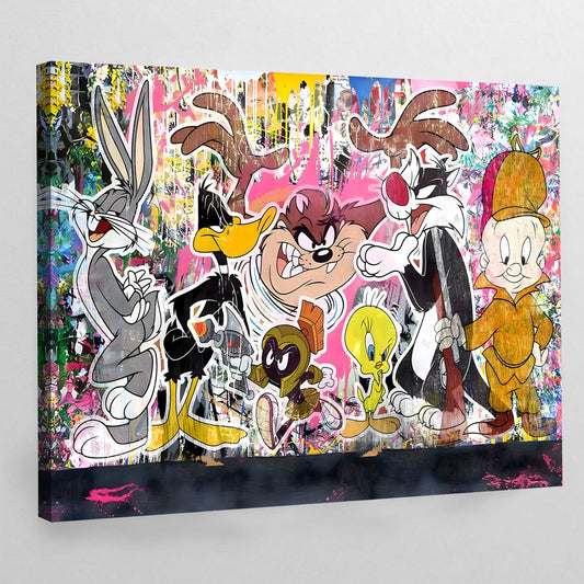 Cartoons Graffiti Wall Art - Luxury Art Canvas