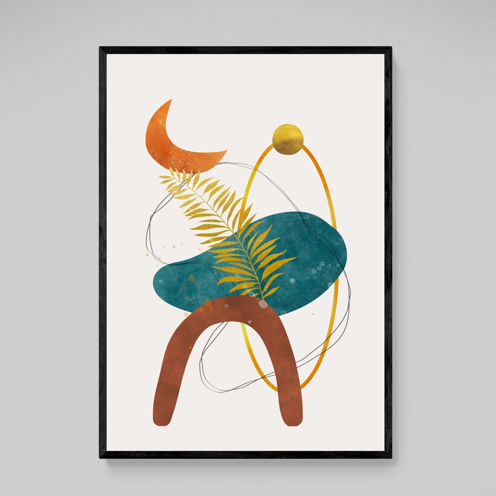 Celestial Boho Scandinavian Wall Art - Luxury Art Canvas