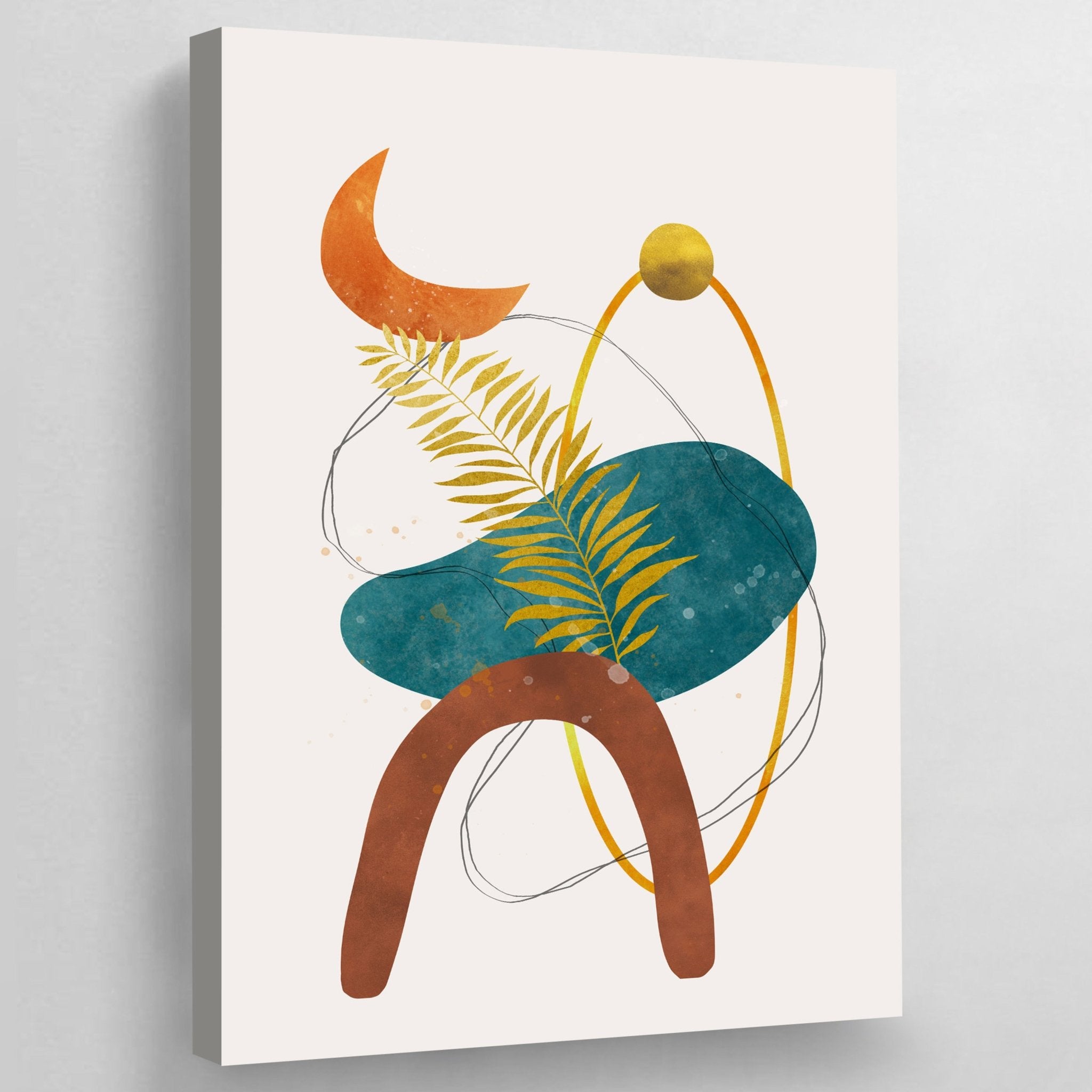 Celestial Boho Scandinavian Wall Art - Luxury Art Canvas