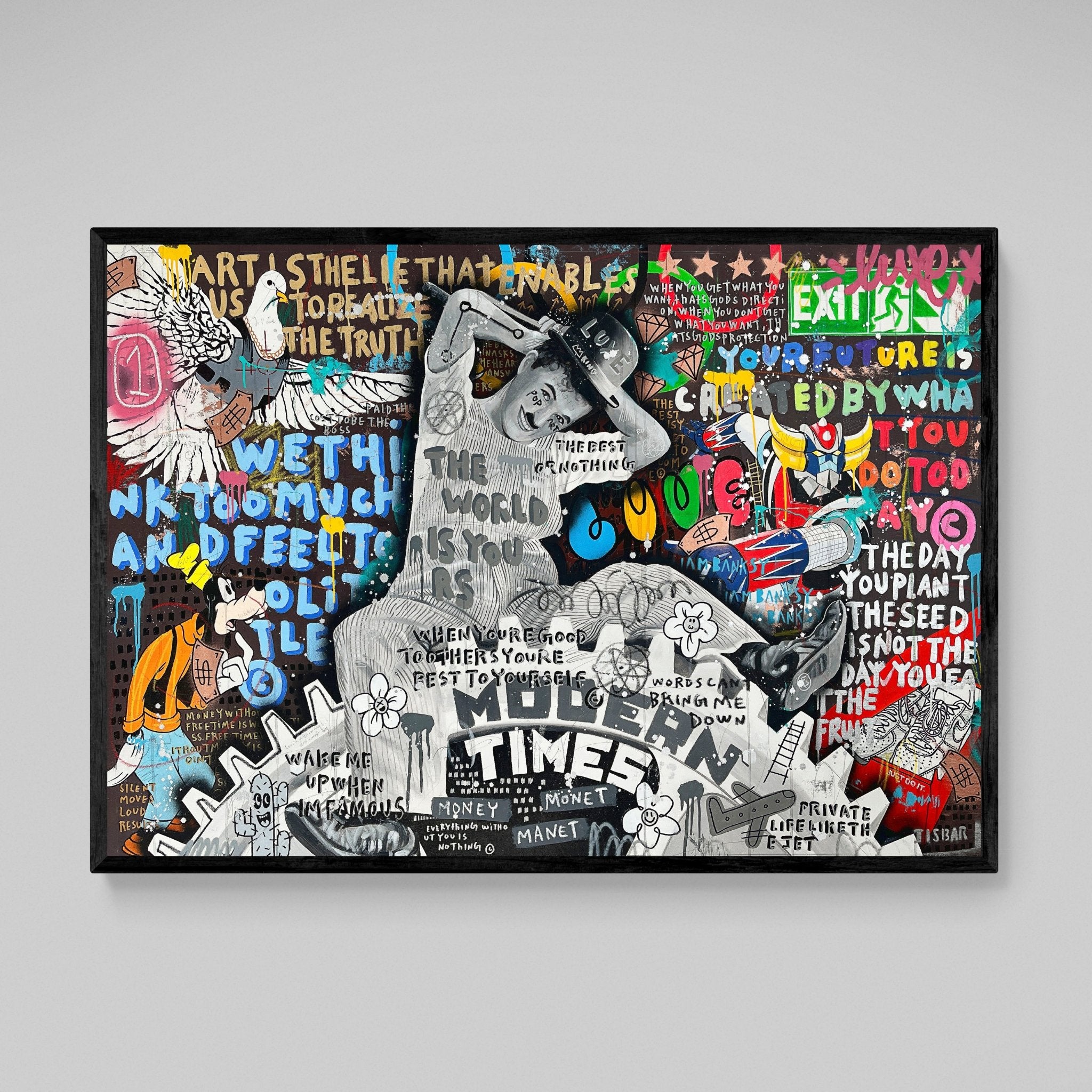 Chaplin Graffiti Canvas - Luxury Art Canvas