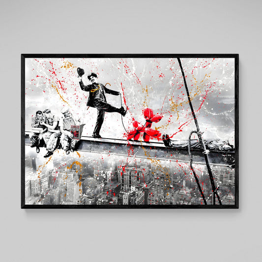 Charlie Chaplin Graffiti Wall Art - Luxury Art Canvas