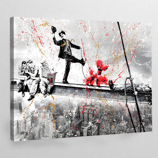 Charlie Chaplin Graffiti Wall Art - Luxury Art Canvas