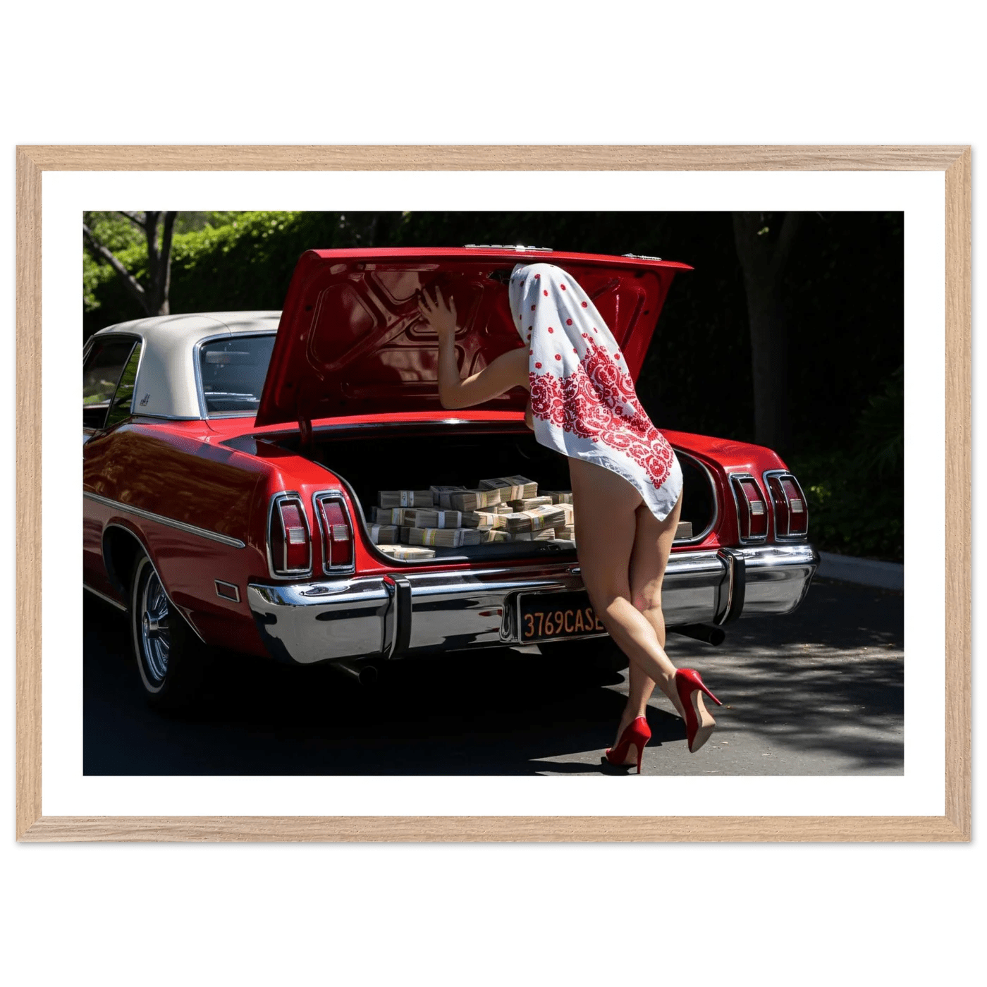 Classic American Car Photography Wall Art - Luxury Art Canvas
