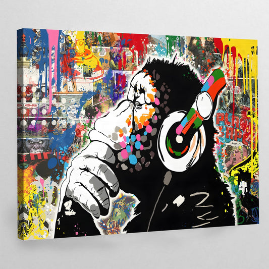 Colorful Banksy Wall Art - Luxury Art Canvas