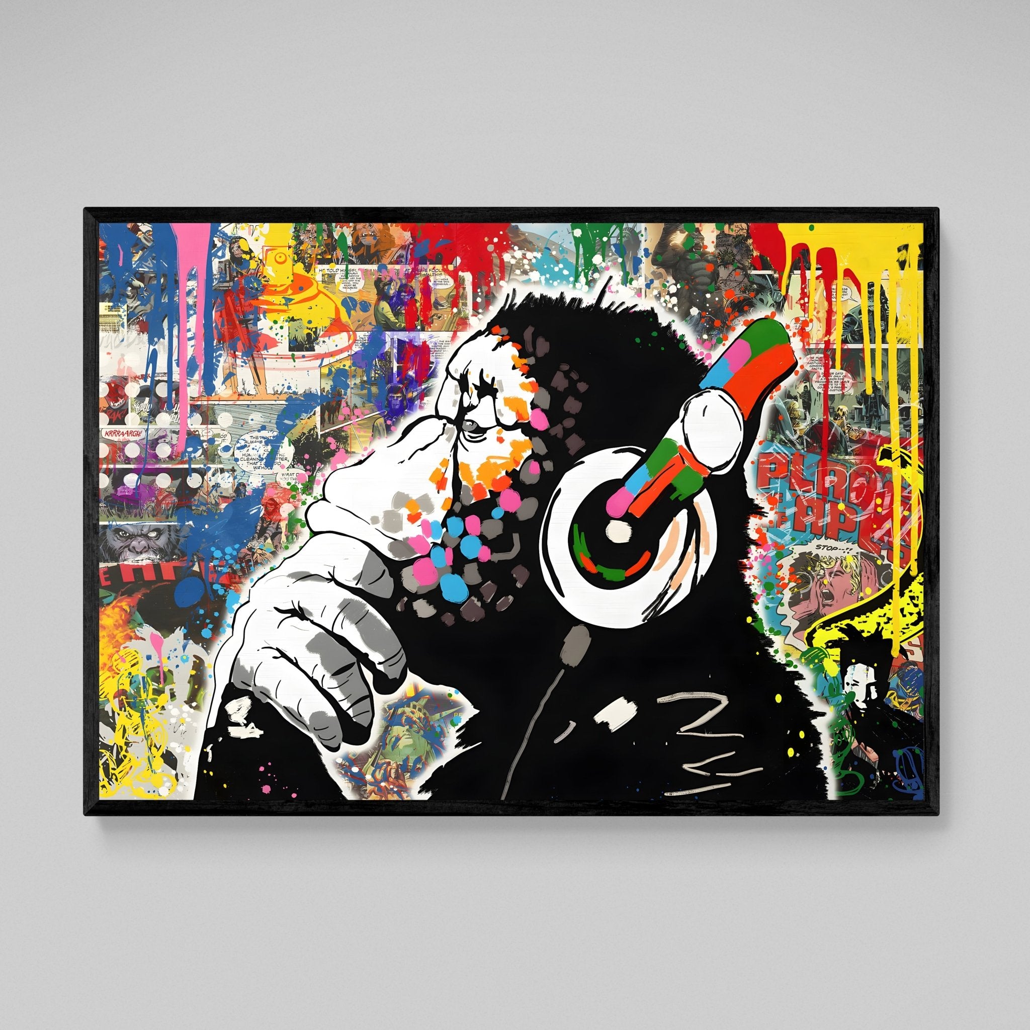 Colorful Banksy Wall Art - Luxury Art Canvas