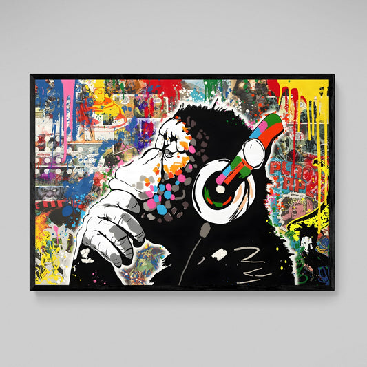 Colorful Banksy Wall Art - Luxury Art Canvas