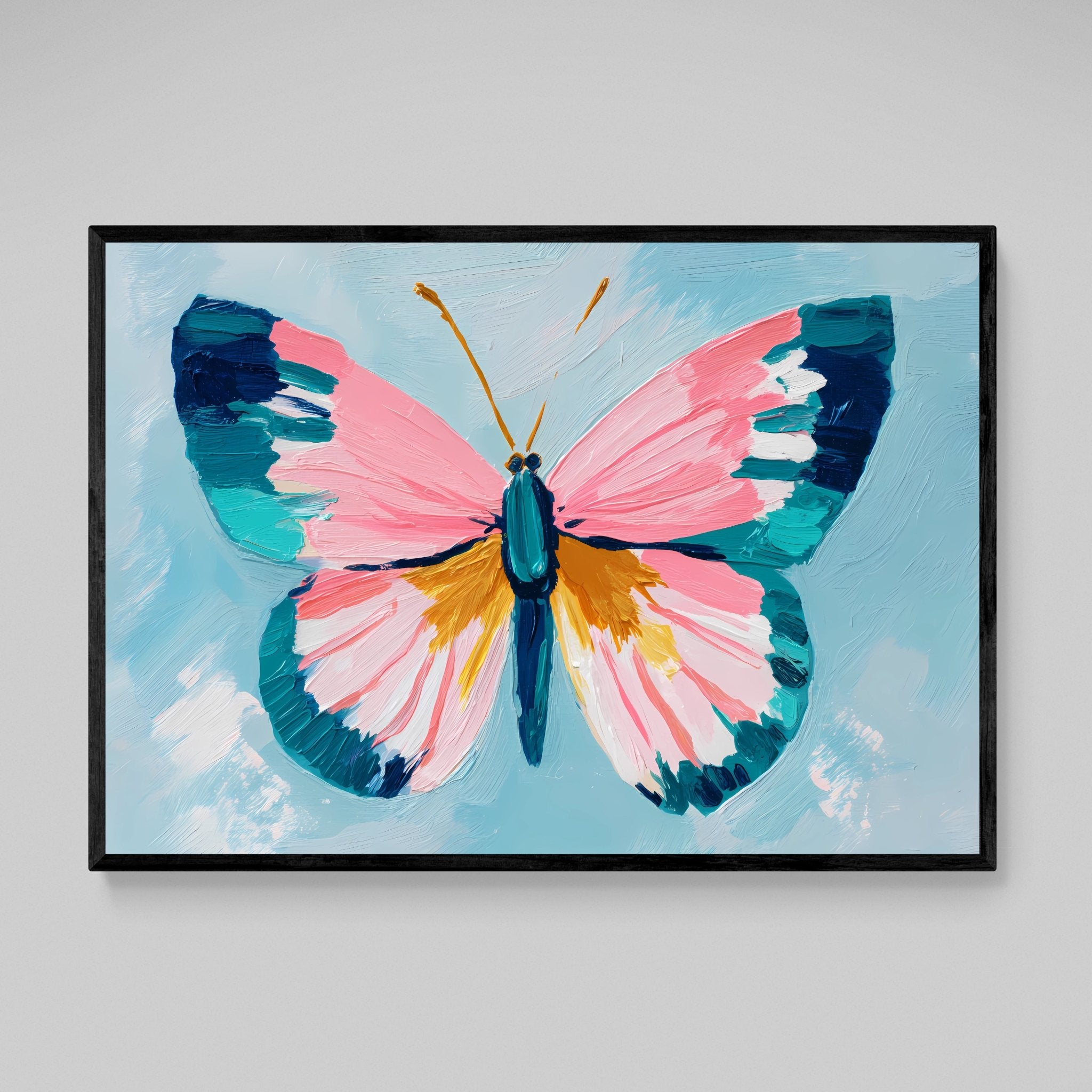 Colorful Butterfly Wall Art - Luxury Art Canvas