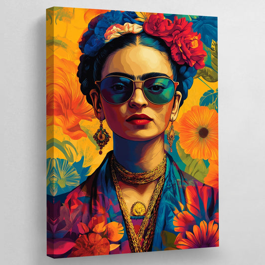 Colorful Frida Kahlo Canvas Art - Luxury Art Canvas