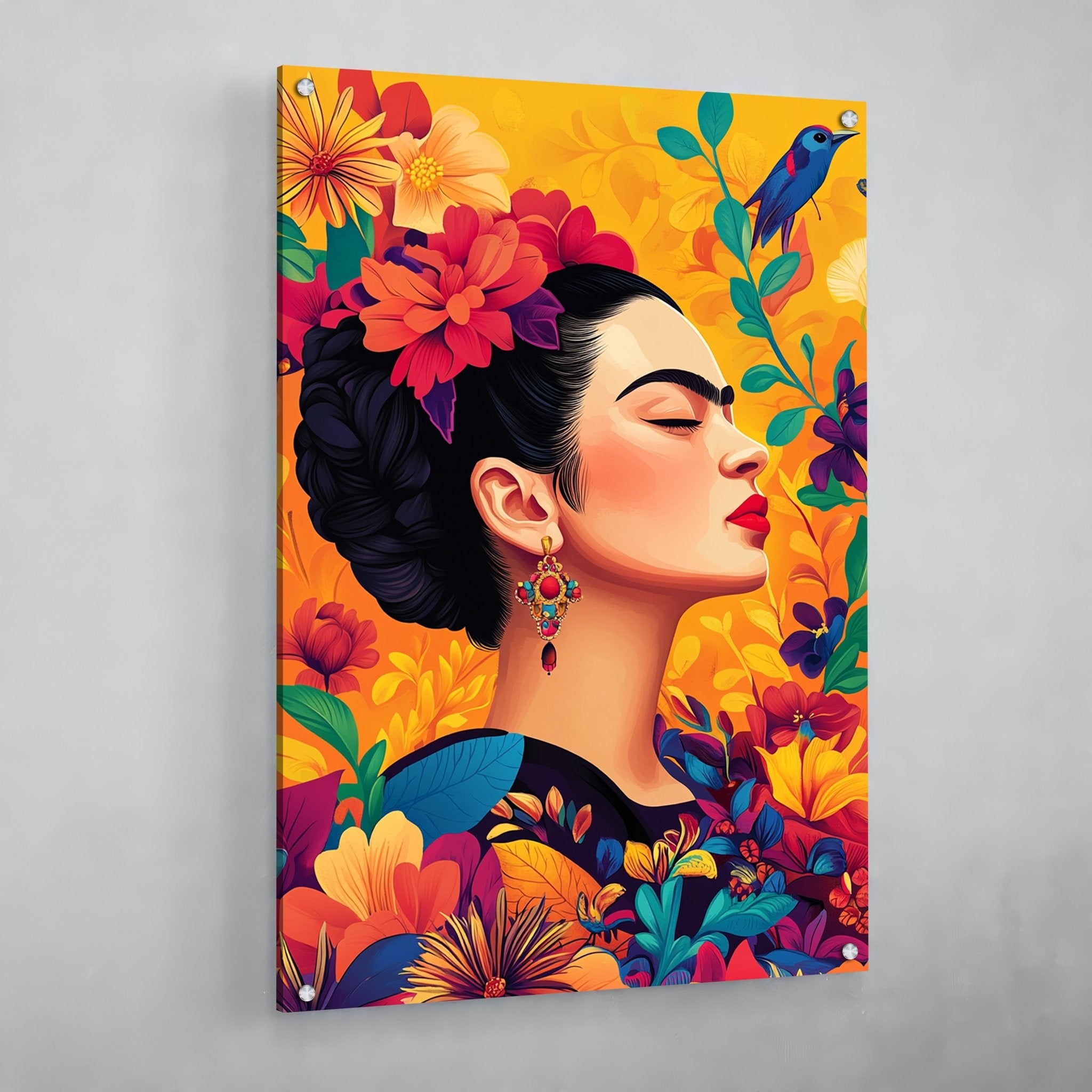 Colorful Frida Kahlo Canvas Wall Art - Luxury Art Canvas