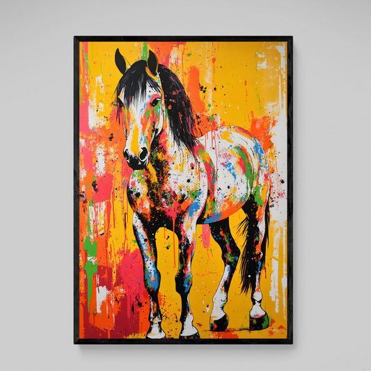 Colorful Graffiti Horse Canvas Wall Art - Luxury Art Canvas