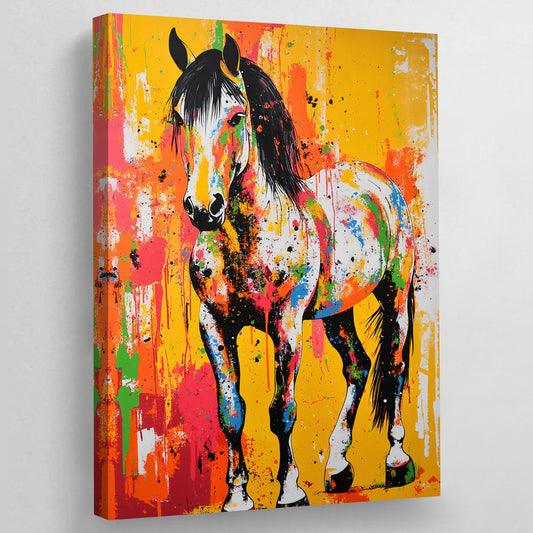 Colorful Graffiti Horse Canvas Wall Art - Luxury Art Canvas