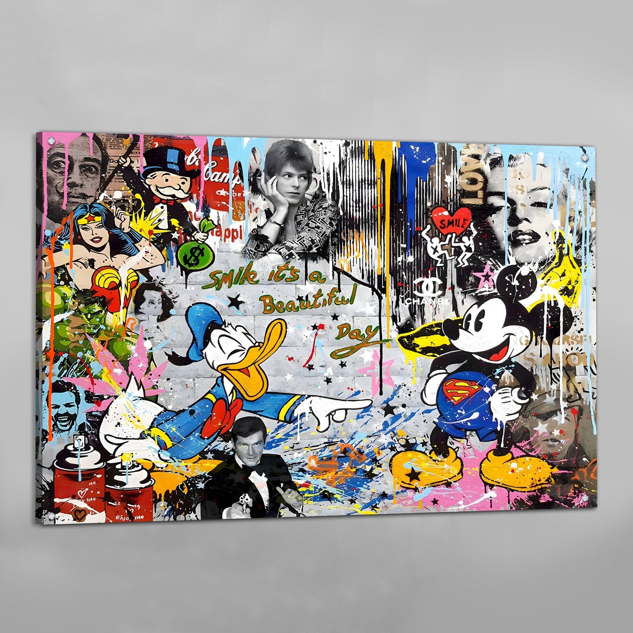 Colorful Graffiti Wall Art - Luxury Art Canvas