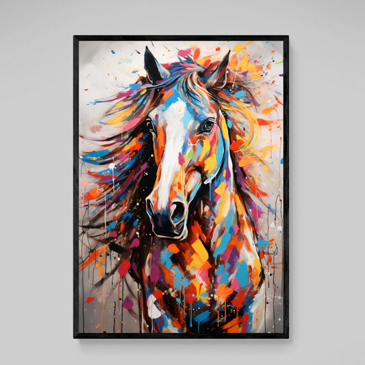 Colorful Horse Wall Art - Luxury Art Canvas